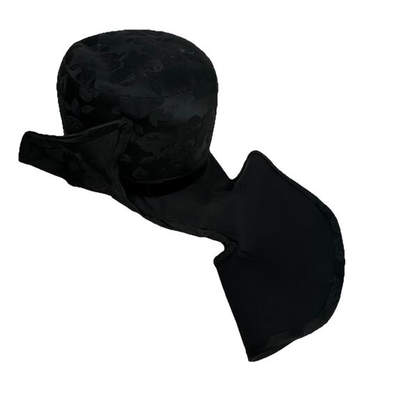 Bert Of LA Cali Vintage Victorian Witch Tear-drop Gothic Bridal Top Hat W/ Train main image 11